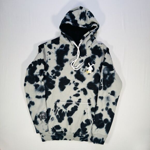 Dutch Bros Tops - Dutch Bros Coffee Tie Dye Hoodie Sweatshirt Medium Black Gray with Graphic Back